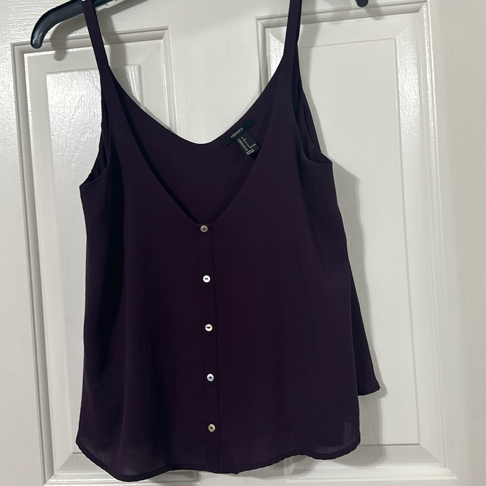 Small spaghetti strapped burgundy top